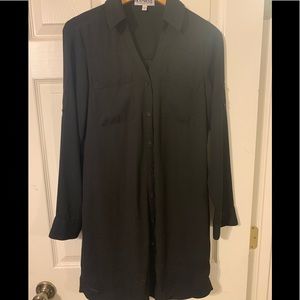 Black Portofino Shirt Dress